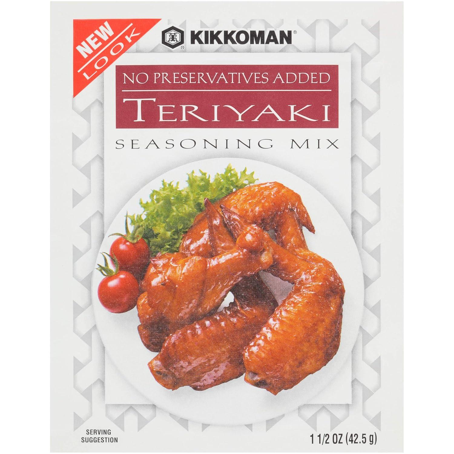 image:imageKikkoman Delicious Teriyaki Seasoning Mix Full Flavored Low Sodium amp No Fat All Purpose Seasoning No Added Preservatives amp No High Fructose Corn Syrup 15 oz Pack of 12