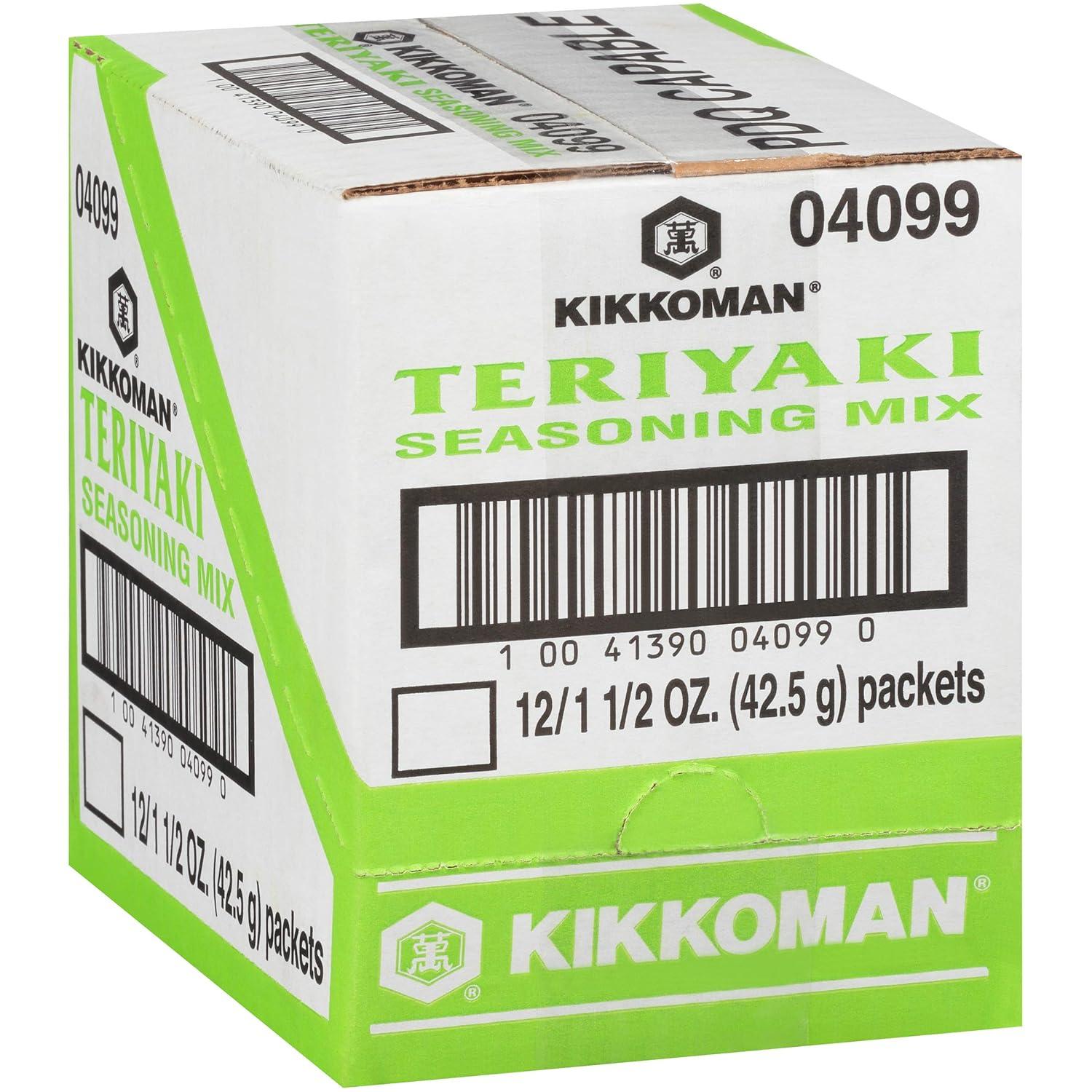 image:imageKikkoman Delicious Teriyaki Seasoning Mix Full Flavored Low Sodium amp No Fat All Purpose Seasoning No Added Preservatives amp No High Fructose Corn Syrup 15 oz Pack of 12