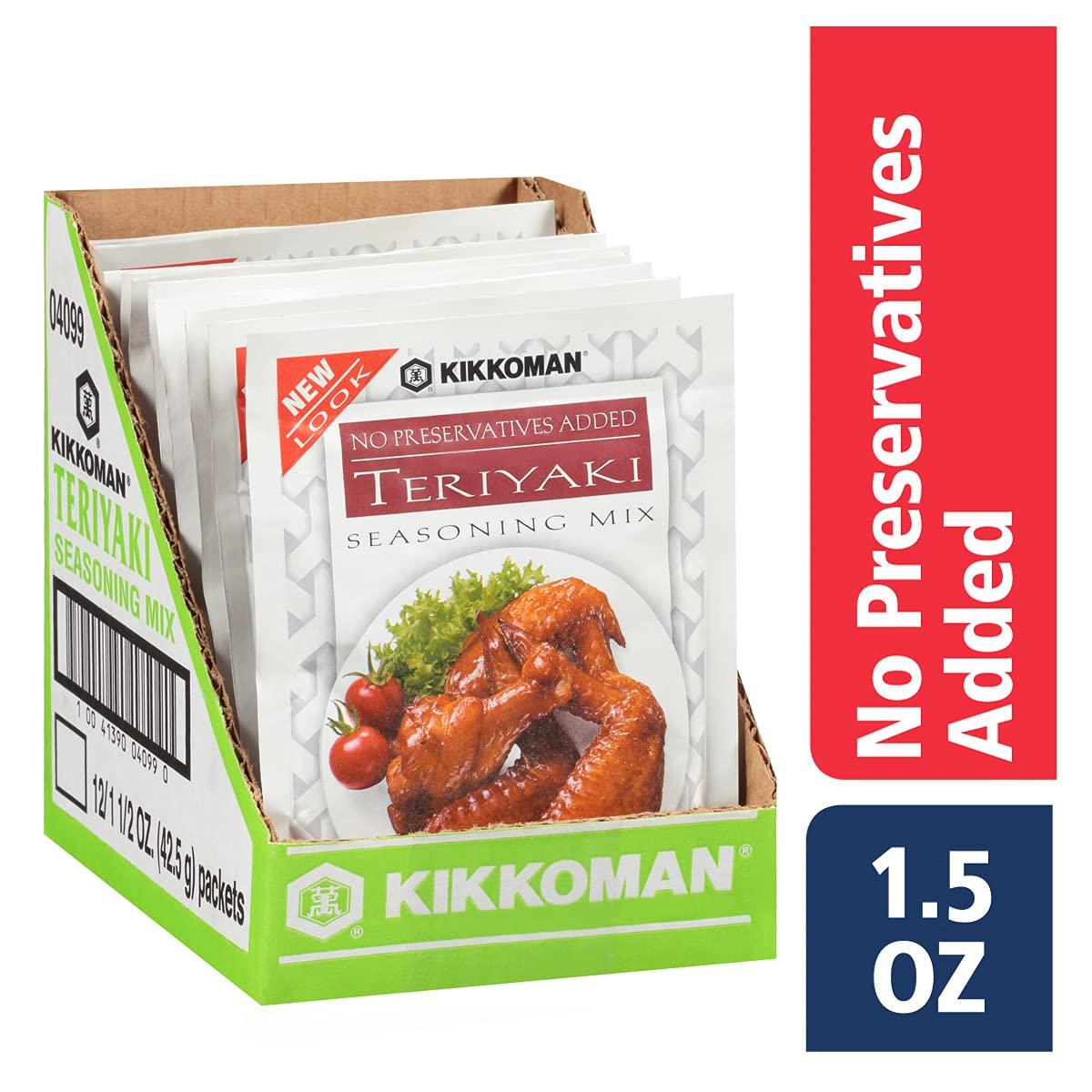 image:imageKikkoman Delicious Teriyaki Seasoning Mix Full Flavored Low Sodium amp No Fat All Purpose Seasoning No Added Preservatives amp No High Fructose Corn Syrup 15 oz Pack of 12