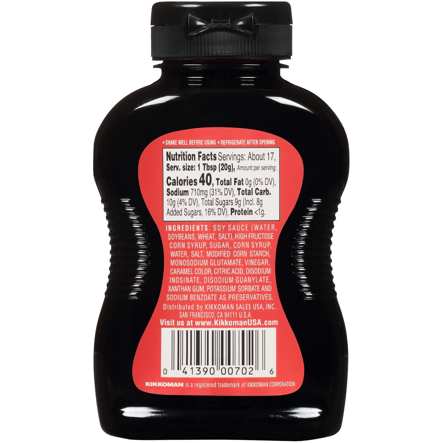 image:imageKikkoman Sweet Soy Glaze Great for Grilling Roasting amp Dipping Low Sodium amp No Fat Kosher certified GlutenFree amp AllPurpose Seasoning Dishes Sealed Packed Bottle 118 oz Pack of 9