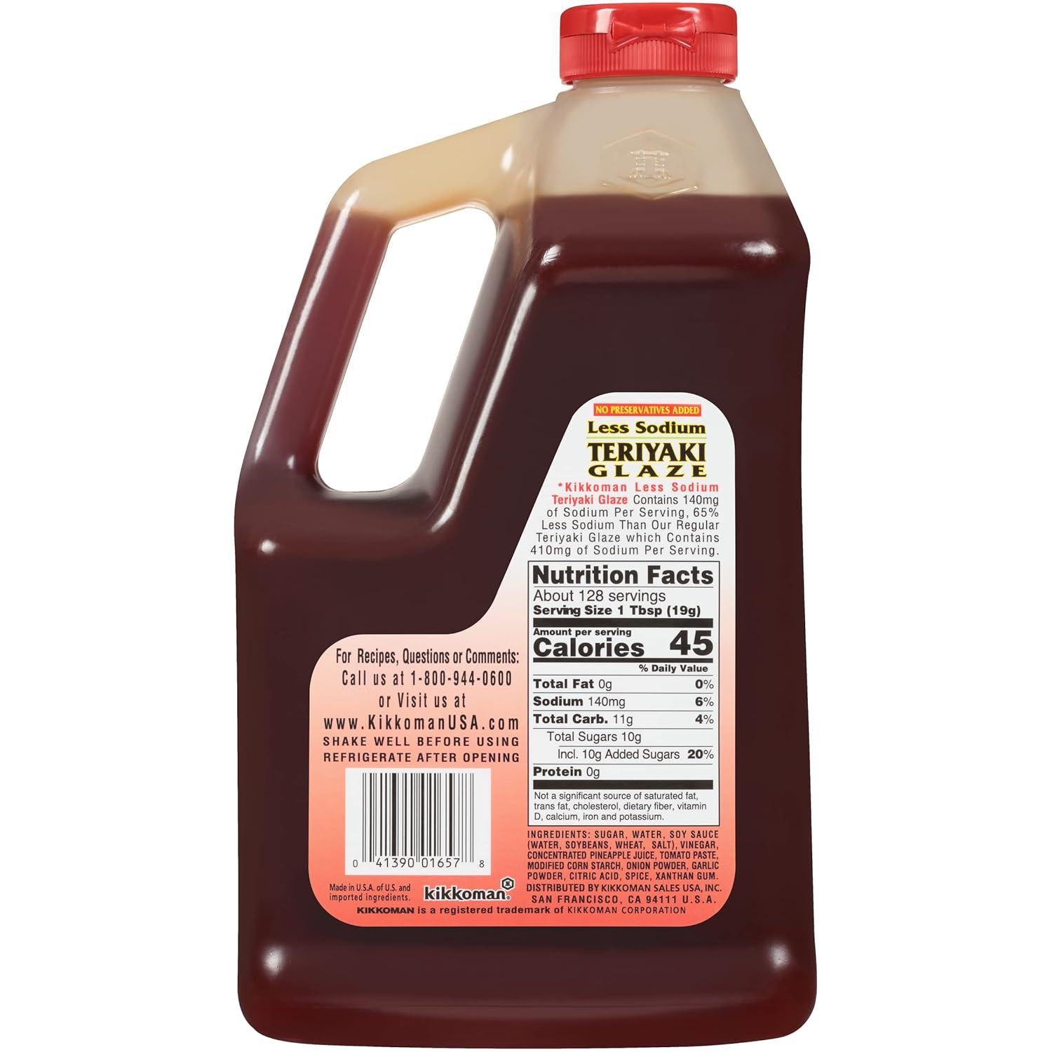 image:imageKikkoman 5 LB 6 OZ PreservativeFree Less Sodium Teriyaki GlazeLow Sodium Preservative Free