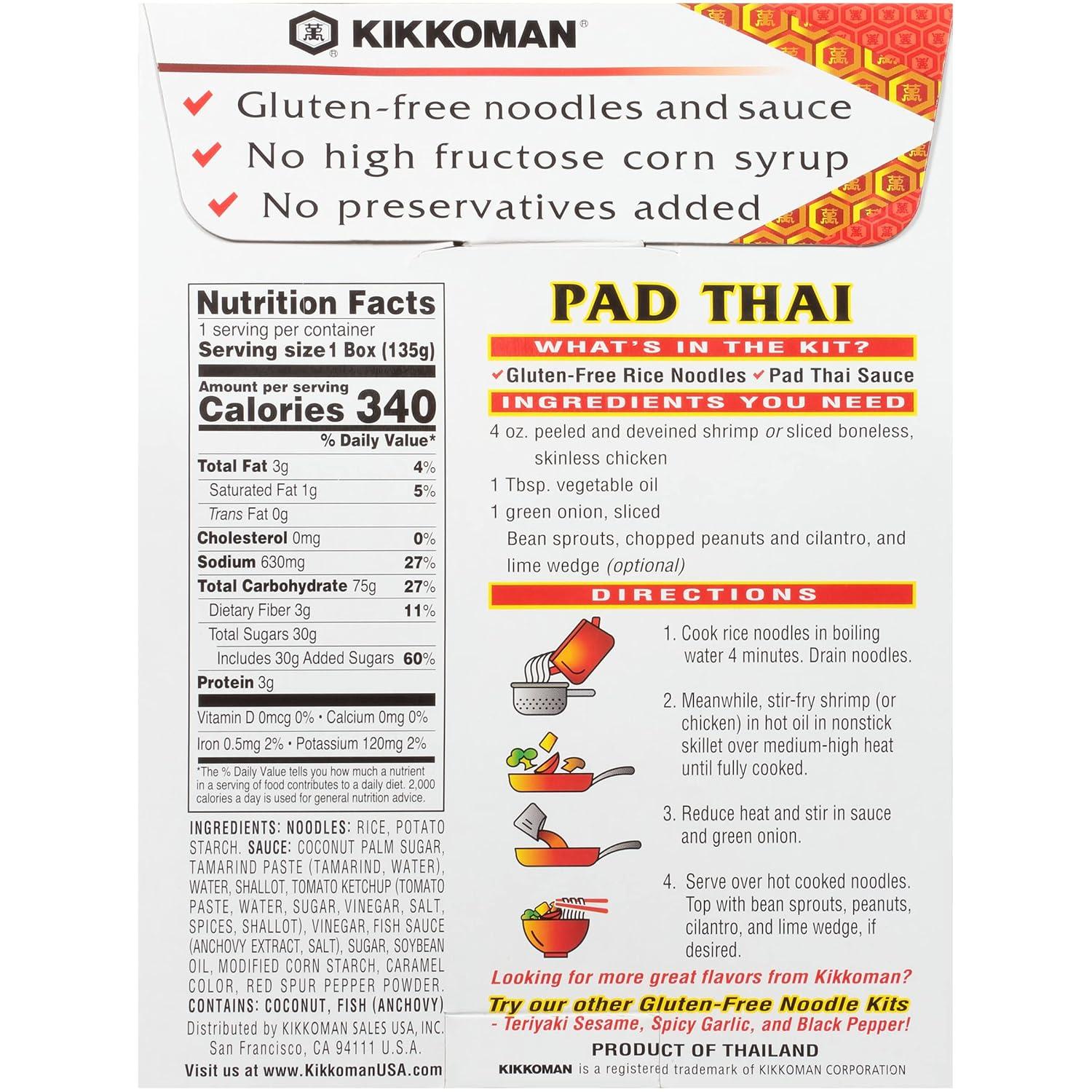 image:imageKikkoman GlutenFree Teriyaki Sesame Noodle Kit With Sauce 48 Oz Pack Of 6Pad Thai