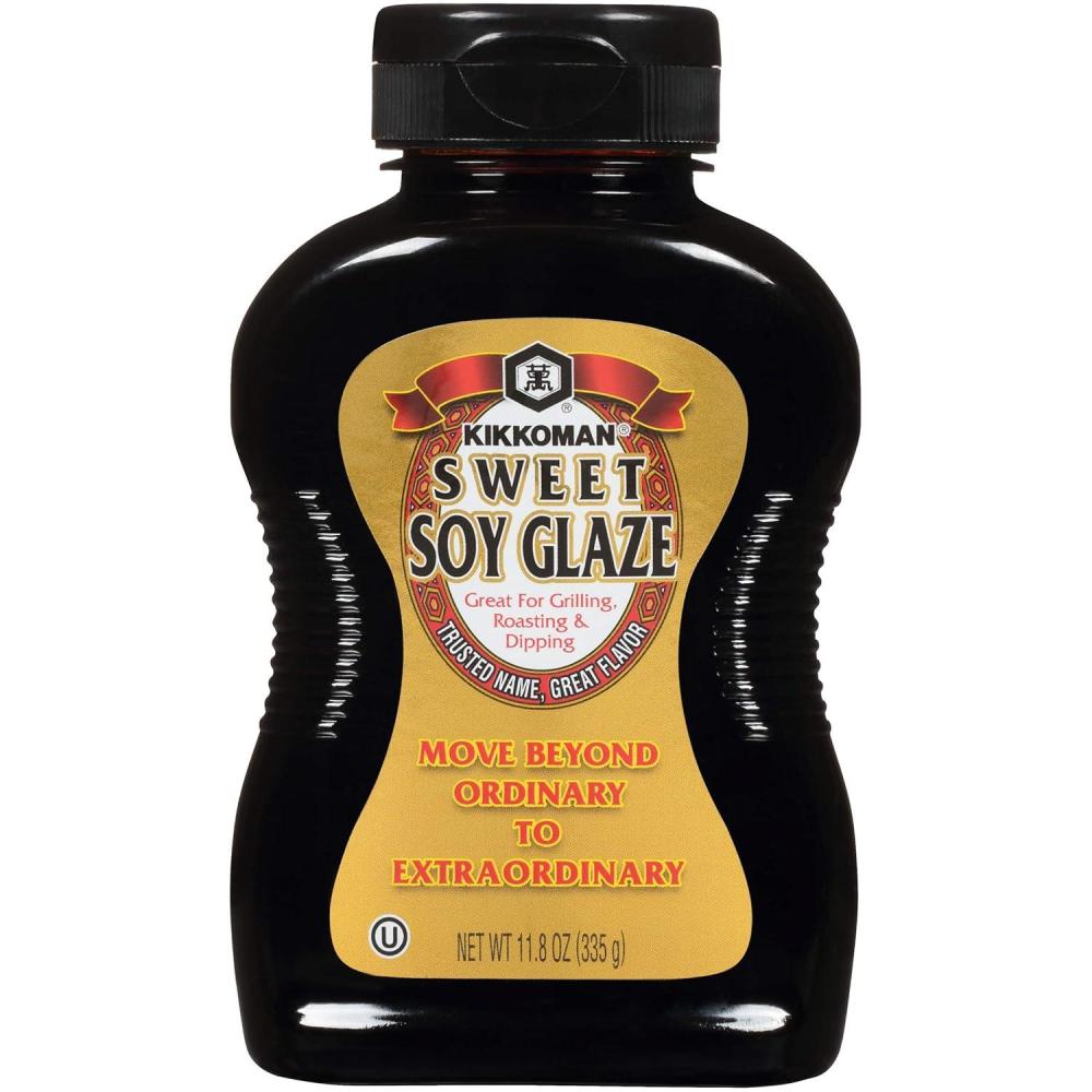 image:imageKikkoman Sweet Soy Glaze Great for Grilling Roasting amp Dipping Low Sodium amp No Fat Kosher certified GlutenFree amp AllPurpose Seasoning Dishes Sealed Packed Bottle 118 oz Pack of 9