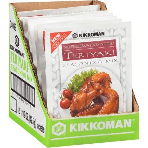 Kikkoman – Delicious Teriyaki Seasoning Mix – Full Flavored Low Sodium & No Fat – All Purpose Seasoning, No Added Preservatives & No High Fructose Corn Syrup â€“ 1.5 oz (Pack of 12)