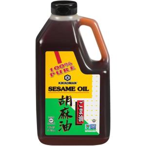 Kikkoman – No Preservatives Added Non-GMO Toasted Sesame Oil, Perfect for Grilling, Baking & All-Purpose Seasoning for Cooking – 1.25 Quarts