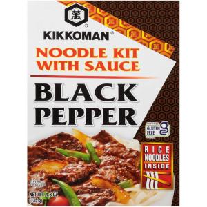 Kikkoman Gluten-Free Teriyaki Sesame Noodle Kit With Sauce, 4.8 Oz (Pack Of 6)(Black Pepper)