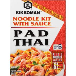 Kikkoman Gluten-Free Teriyaki Sesame Noodle Kit With Sauce, 4.8 Oz (Pack Of 6)(Pad Thai)