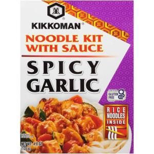 Kikkoman Gluten-Free Teriyaki Sesame Noodle Kit With Sauce, 4.8 Oz (Pack Of 6)(Spicy Garlic)