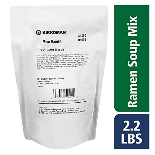 image:imageKikkoman Miso Ramen Soup Mix for Foodservice Use Miso Flavored Soup Mix Tokyo Style Ramen Fresh and Cooked Vegetables Roasted and Boiled Protein Assorted 352 OzMiso Ramen