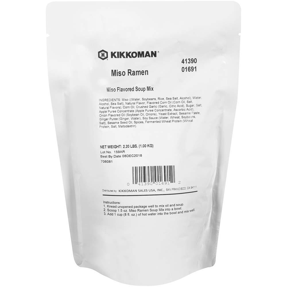 image:imageKikkoman Miso Ramen Soup Mix for Foodservice Use Miso Flavored Soup Mix Tokyo Style Ramen Fresh and Cooked Vegetables Roasted and Boiled Protein Assorted 352 OzMiso Ramen