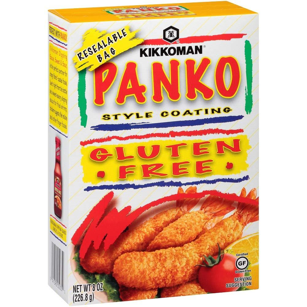 image:imageKikkoman Panko Style Coating Natural Flavor Delicate and Crisp Texture GlutenFree Breadcrumbs Ideal for Baked Dishes Meat Chicken Seafood Veggies 8 Oz Pack of 18 Ounce Pack of 4