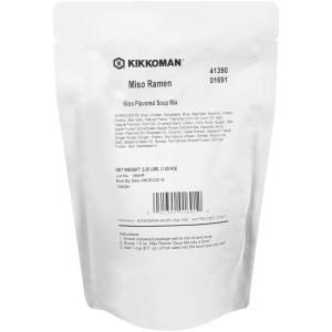Kikkoman Miso Ramen Soup Mix for Foodservice Use, Miso Flavored Soup Mix – Tokyo Style Ramen, Fresh and Cooked Vegetables, Roasted and Boiled Protein, Assorted, 35.2 Oz.(Miso Ramen)