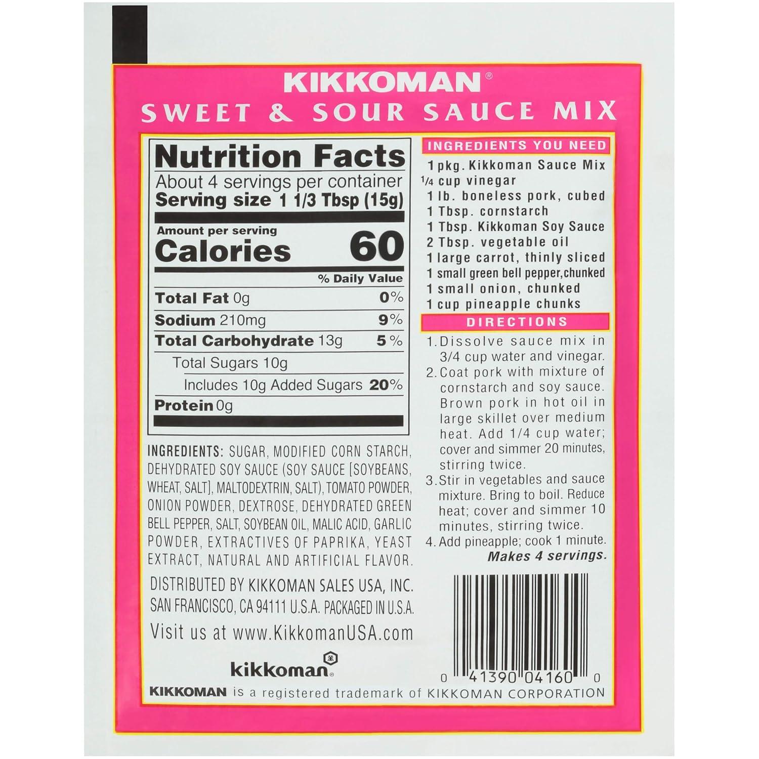 image:imageKikkoman Sweet amp Sour Seasoning Mix 2125 Oz Packet 12 Pack 016 Lb Pack Of 12Sweet Sour