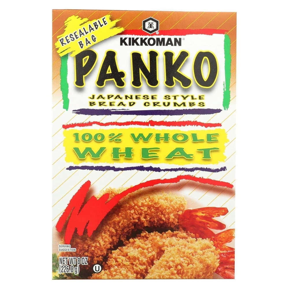 image:imageKikkoman Japanese Style Whole Wheat Panko Bread Crumbs 8 ounce Resealable Package8 Ounce Pack of 1