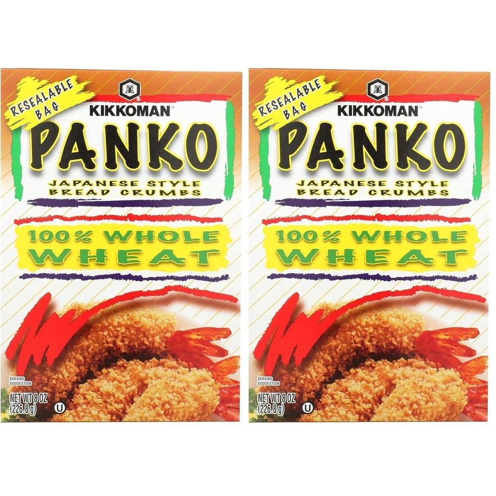 image:imageKikkoman Japanese Style Whole Wheat Panko Bread Crumbs 8 ounce Resealable Package8 Ounce Pack of 2